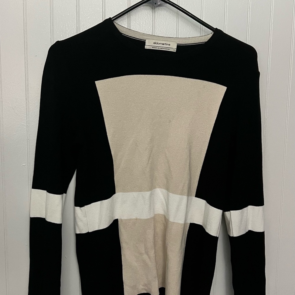 Aldo Martins Black and Cream Striped Top